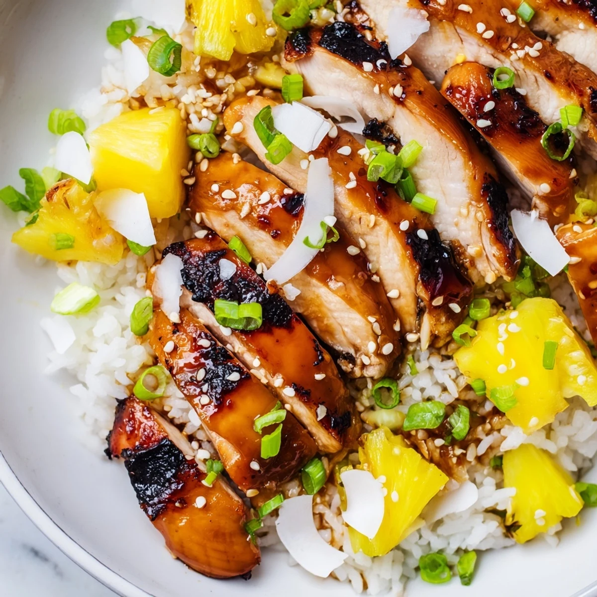 Creamy coconut rice studded with tender Hawaiian chicken and juicy golden pineapple pieces