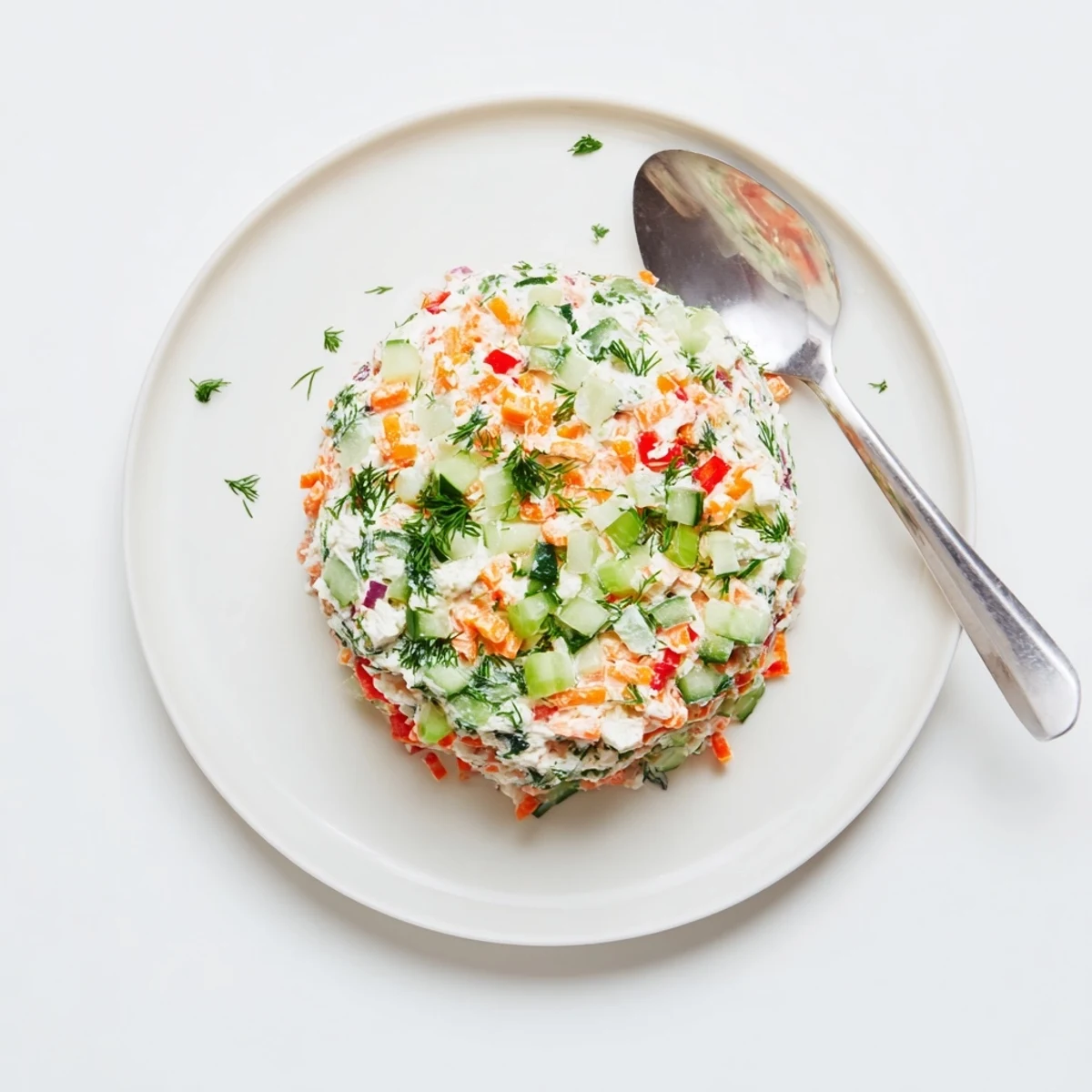 Chilled Garden Vegetable Spread Recipe on crackers, creamy, crisp vegetable textures