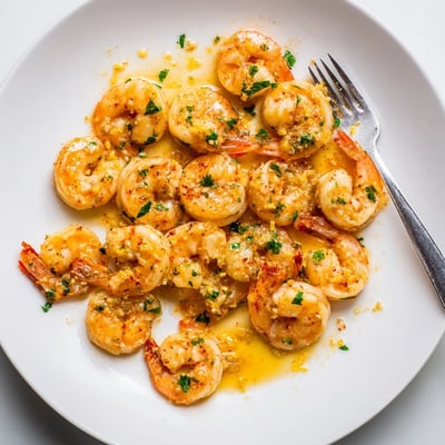 Succulent buttered shrimp sizzling in a rich skillet with melted butter and paprika